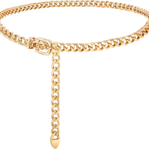 Waist Chain Belt Women Ladies Adjustable Body Waist Link Belts for Jeans Dresses - Picture 1 of 6